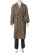 Nanushka Houndstooth Print Trench Coat