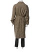 Nanushka Houndstooth Print Trench Coat