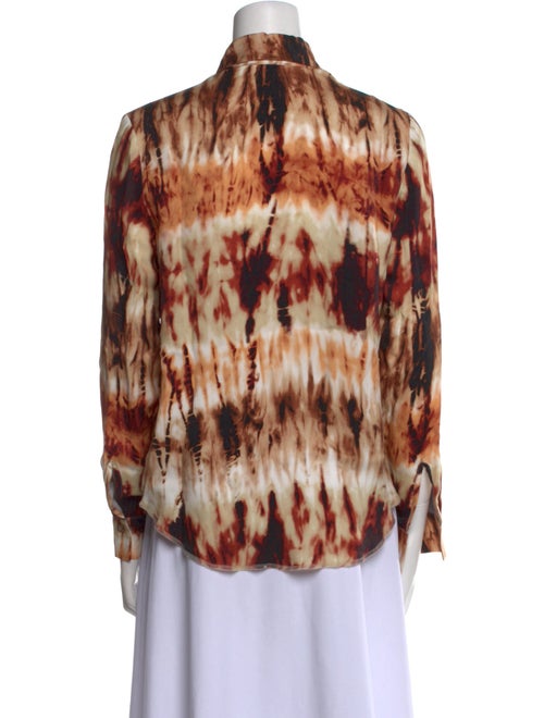 Nanushka Printed Long Sleeve Button-Up Top