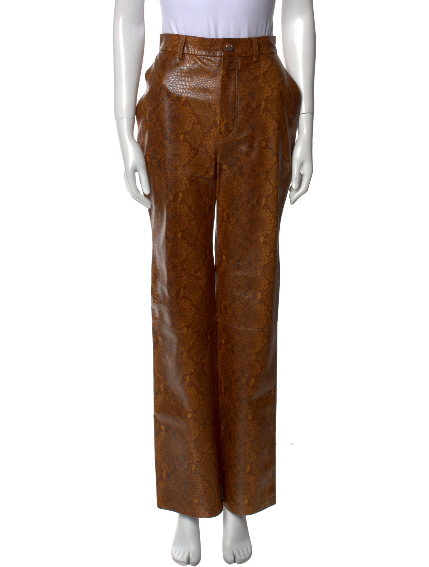 Nanushka Animal Print Wide Leg Pants