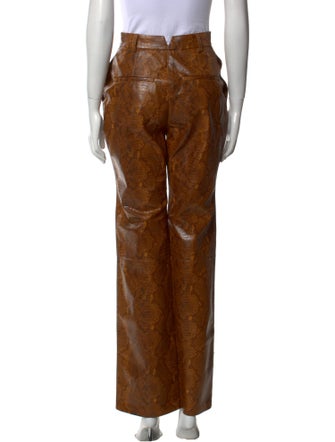 Nanushka Animal Print Wide Leg Pants