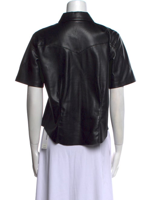 Nanushka Short Sleeve Button-Up Top