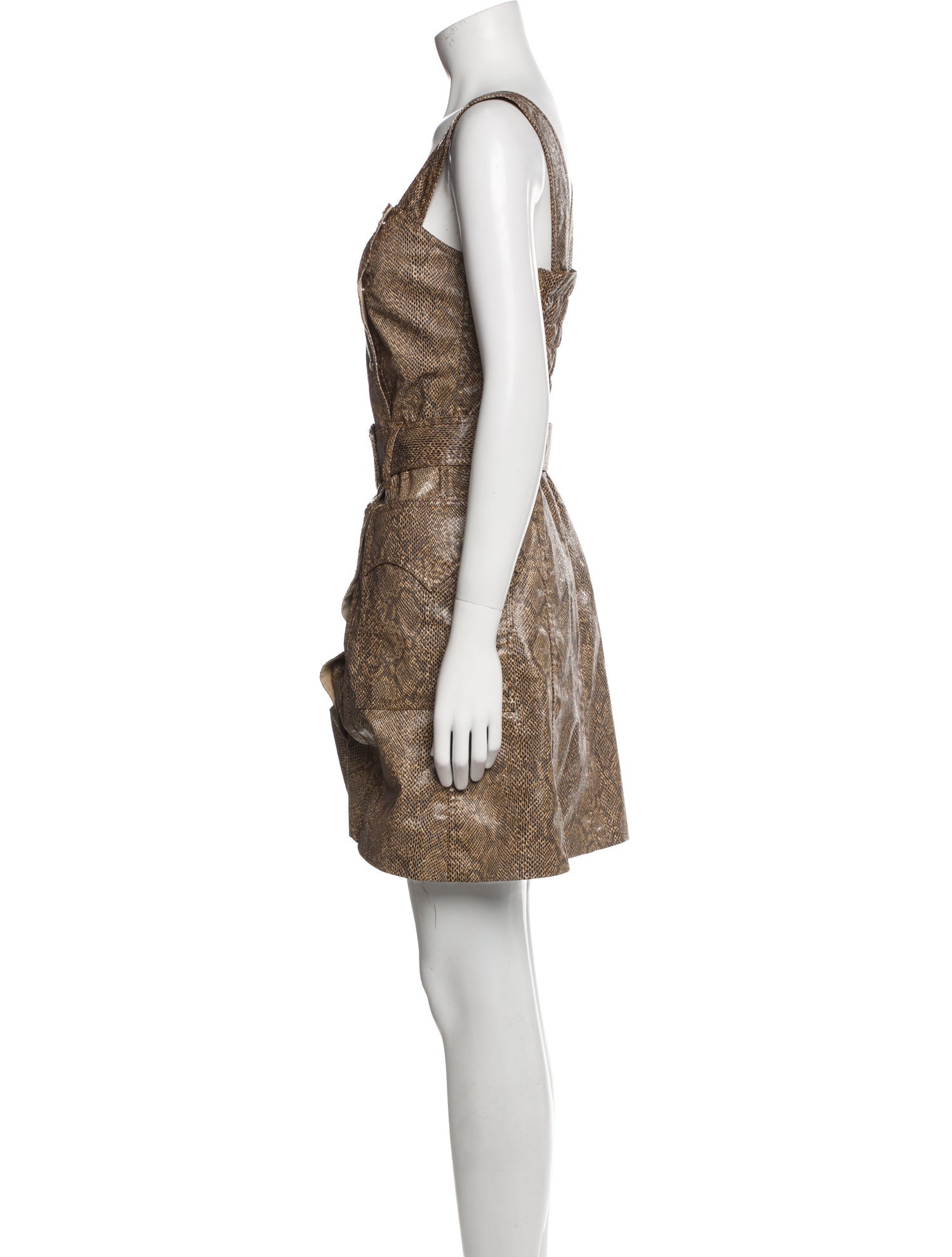 Nanushka Animal Print Mini Dress