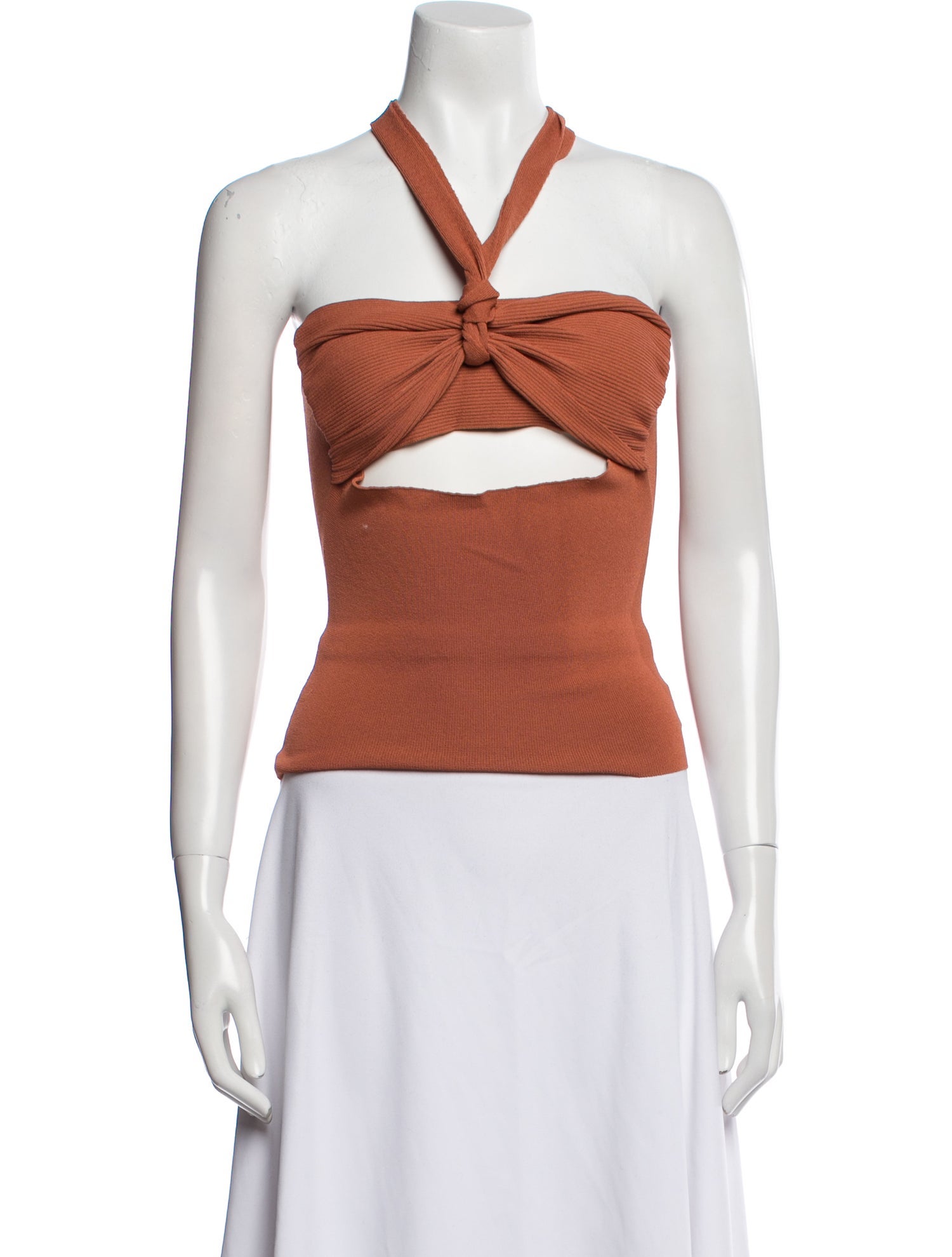 Nanushka Halterneck Sleeveless Crop Top