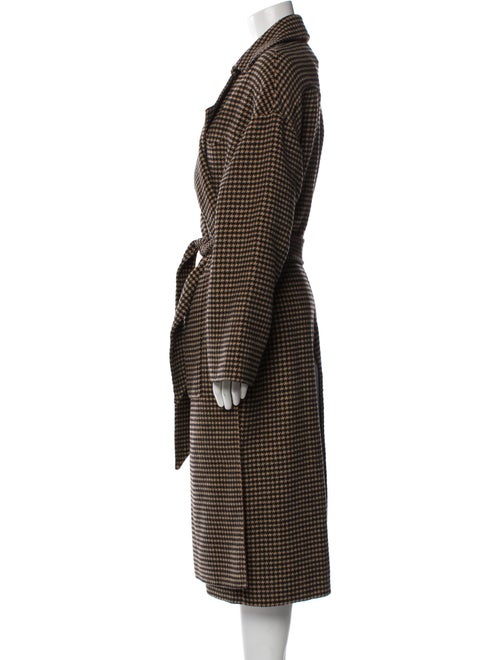 Nanushka Wool Houndstooth Print Peacoat