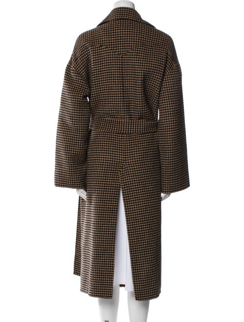 Nanushka Wool Houndstooth Print Peacoat