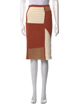 Nanushka Colorblock Pattern Knee-Length Skirt