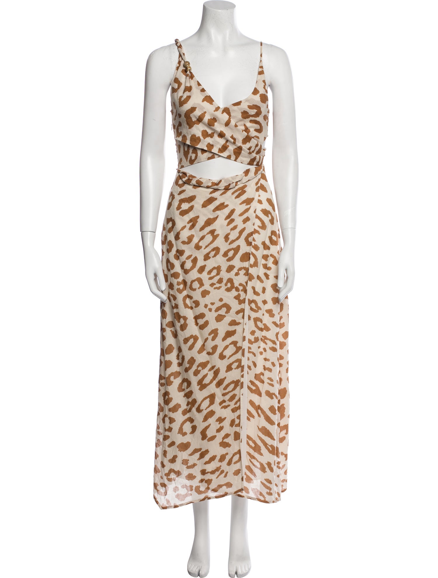 Nanushka Animal Print Midi Length Dress