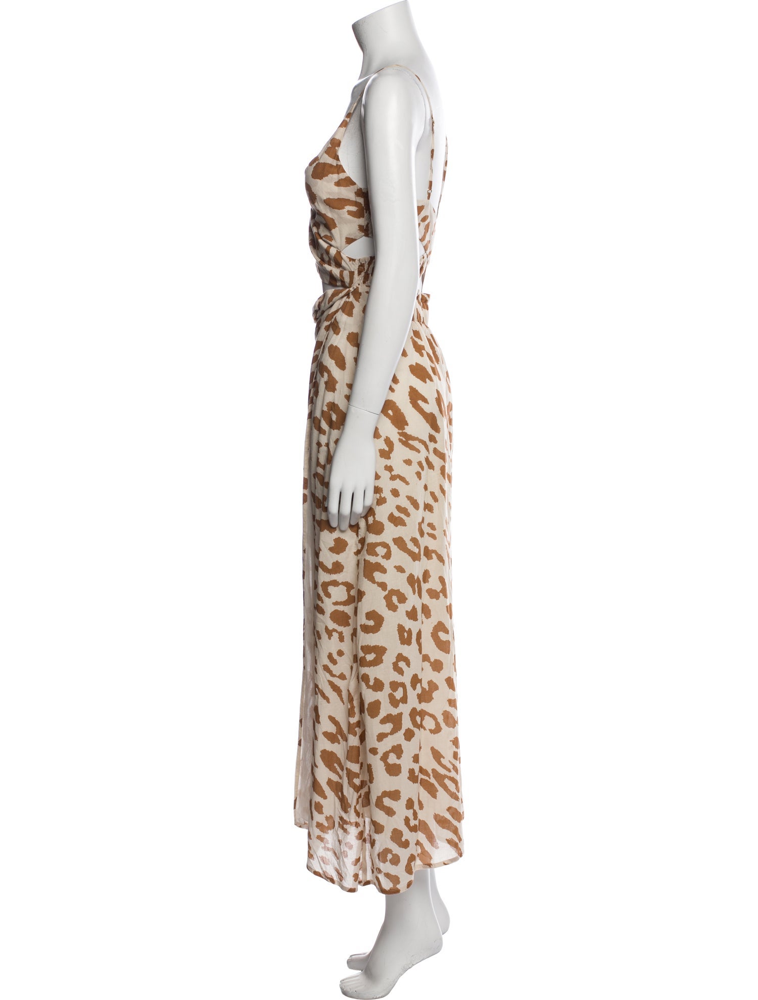 Nanushka Animal Print Midi Length Dress