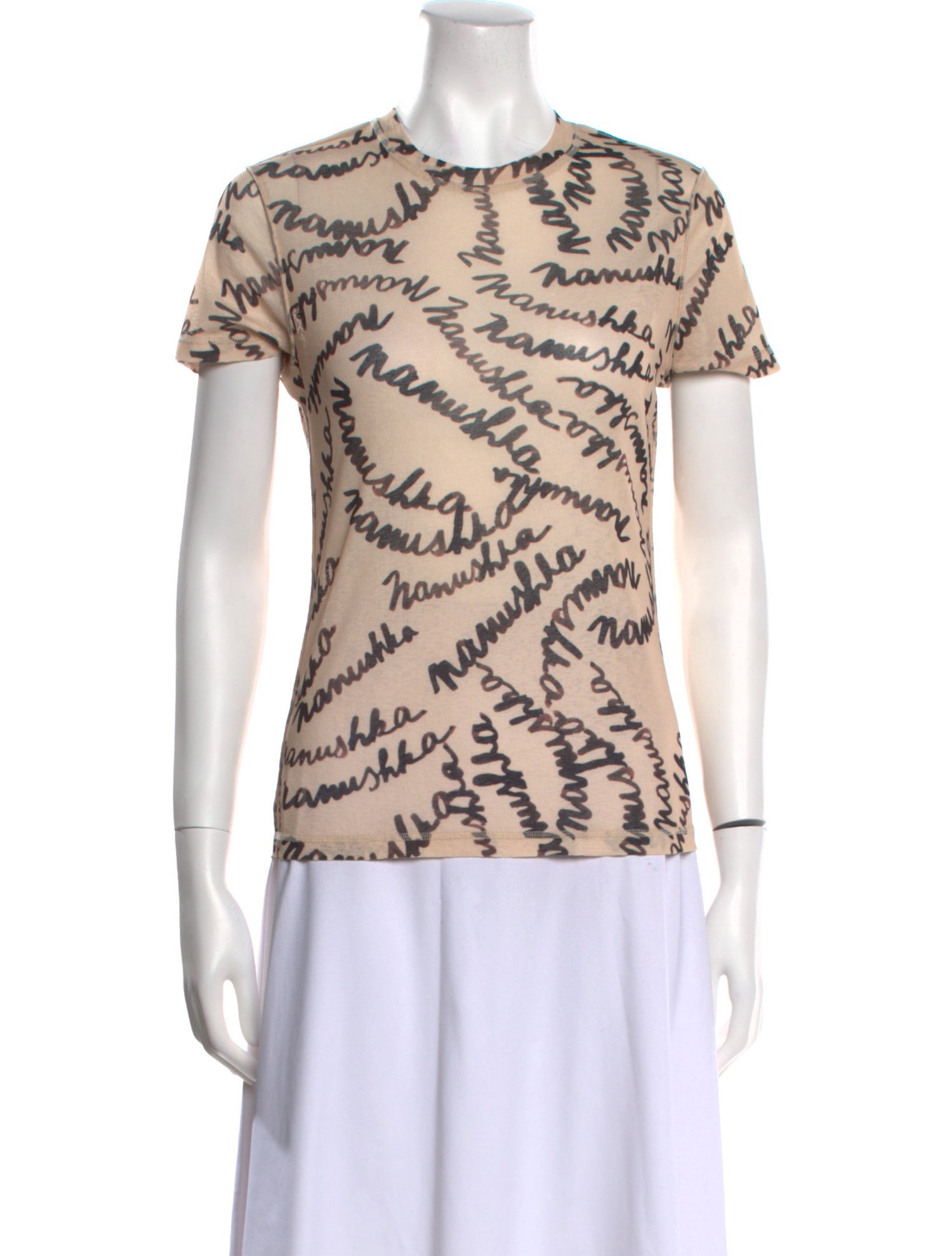 Nanushka Animal Print Crew Neck T-Shirt