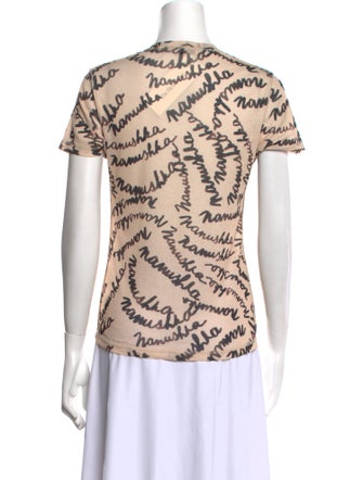 Nanushka Animal Print Crew Neck T-Shirt