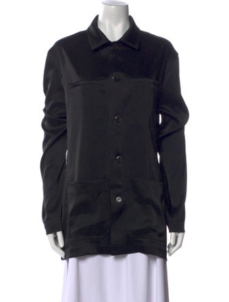 Nanushka Silk Long Sleeve Button-Up Top