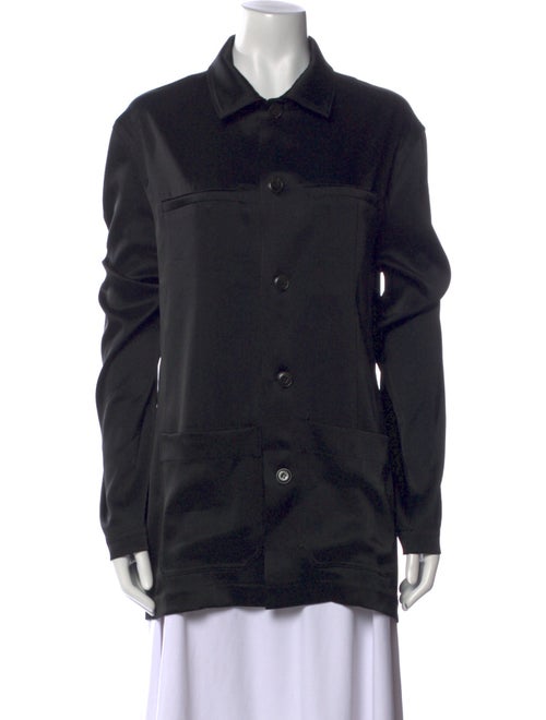 Nanushka Silk Long Sleeve Button-Up Top