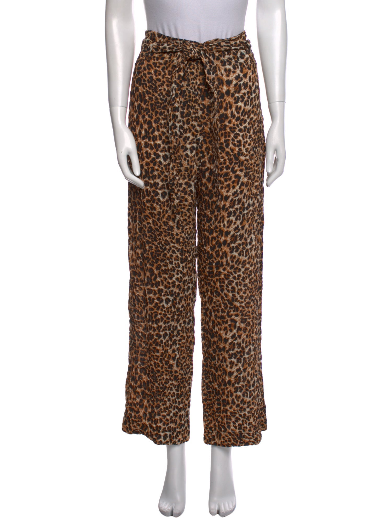 Nanushka Animal Print Straight Leg Pants