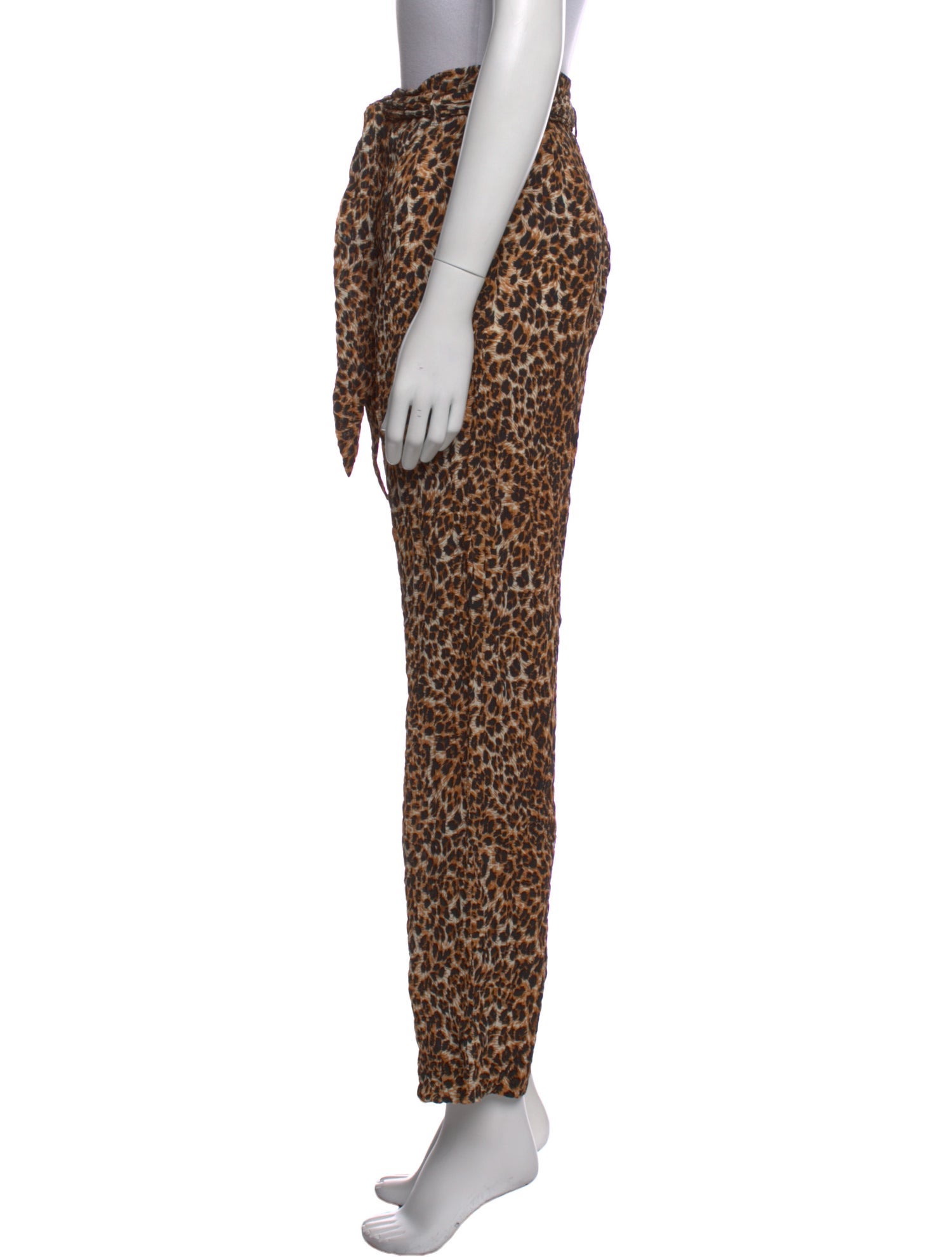 Nanushka Animal Print Straight Leg Pants