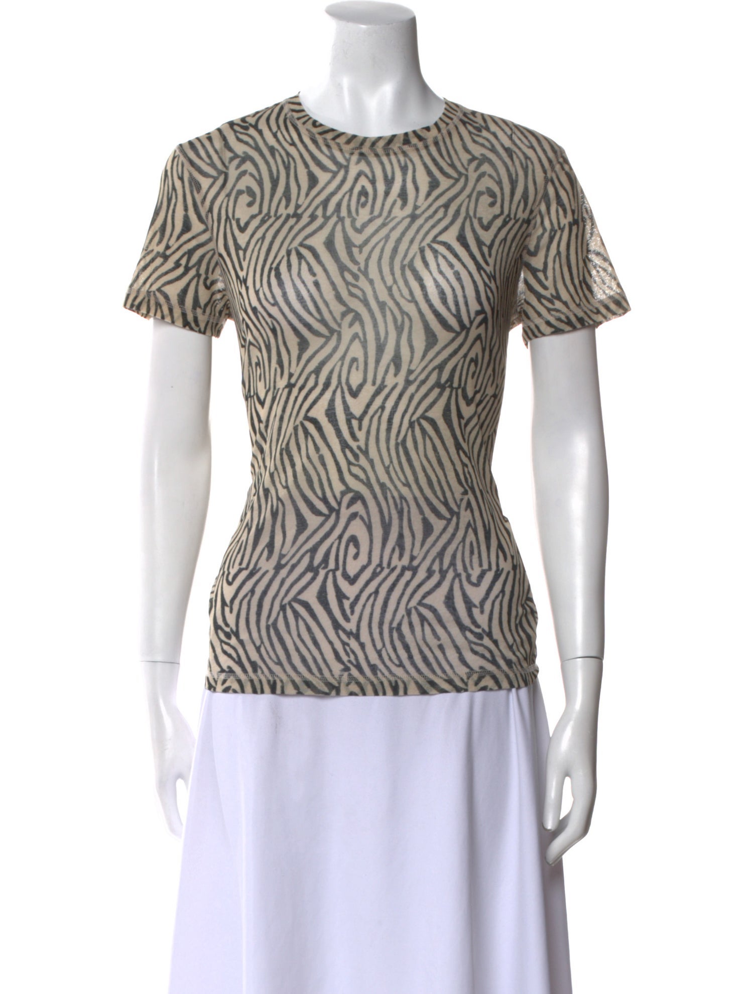 Nanushka Animal Print Crew Neck T-Shirt