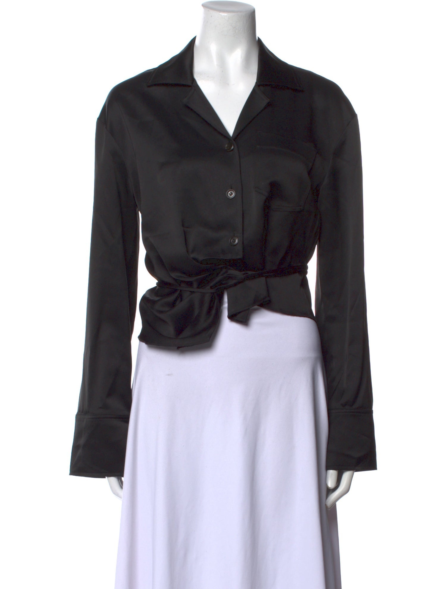 Nanushka Long Sleeve Crop Top