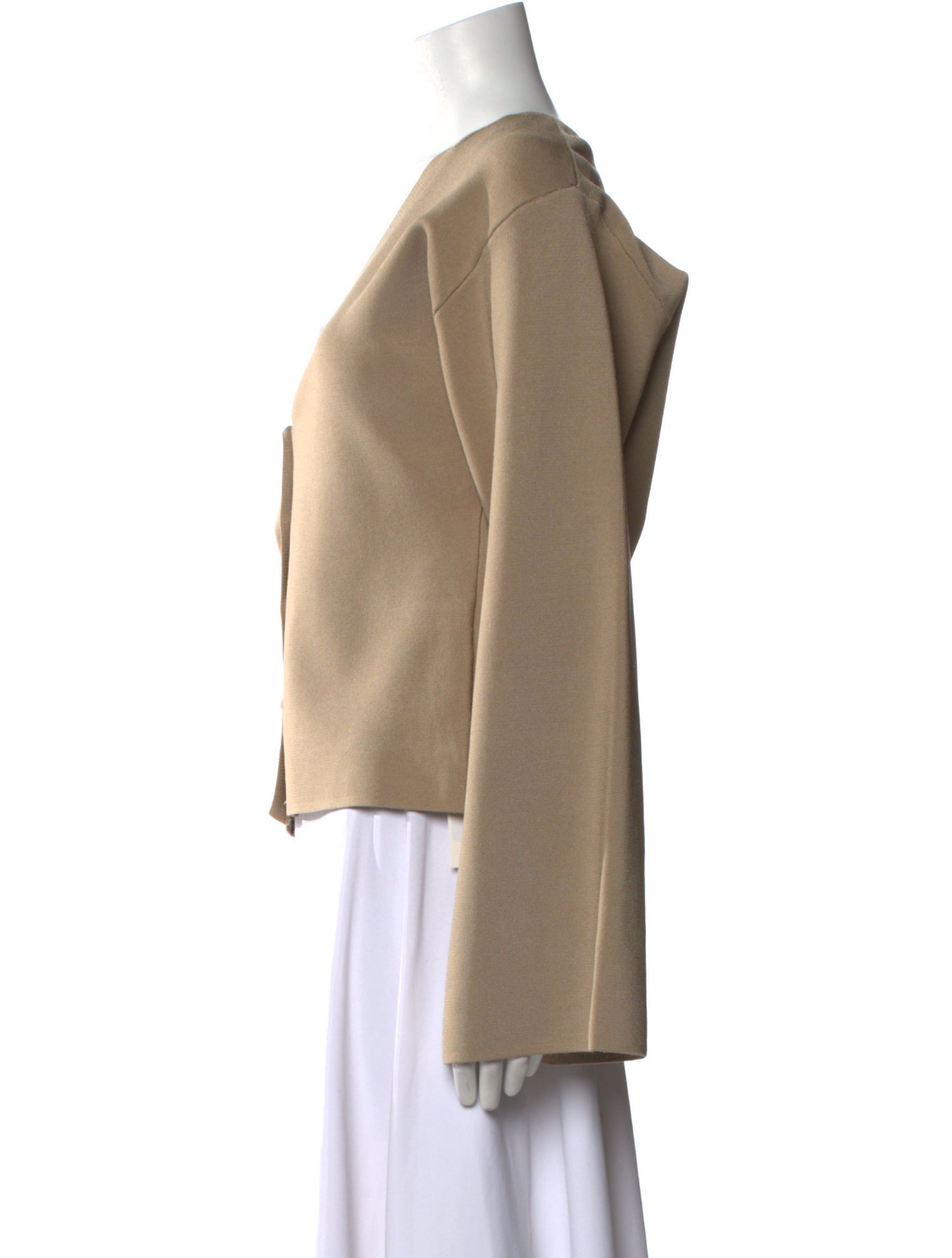 Nanushka V-Neck Long Sleeve Crop Top