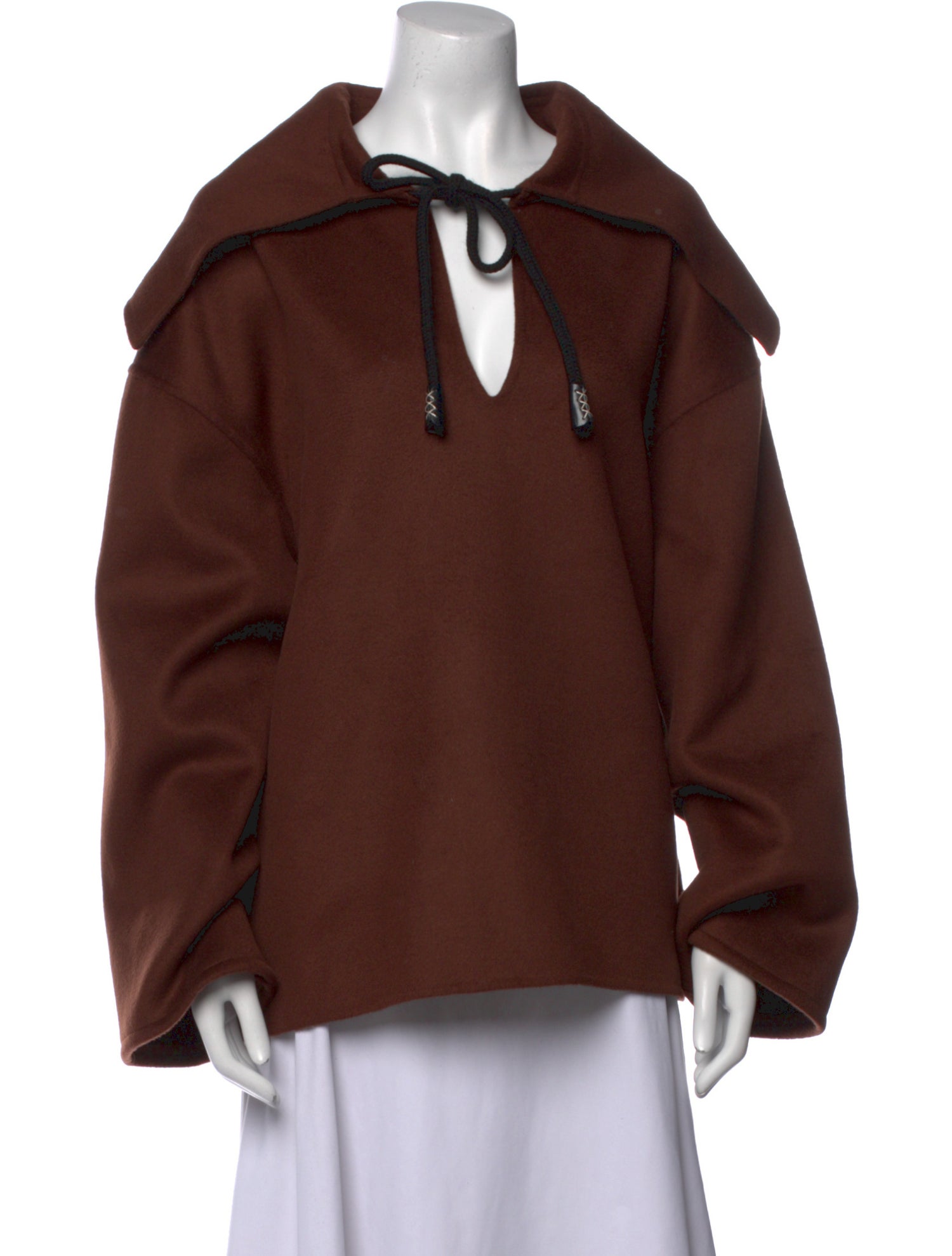 Nanushka Wool Tie Neck Sweatshirt