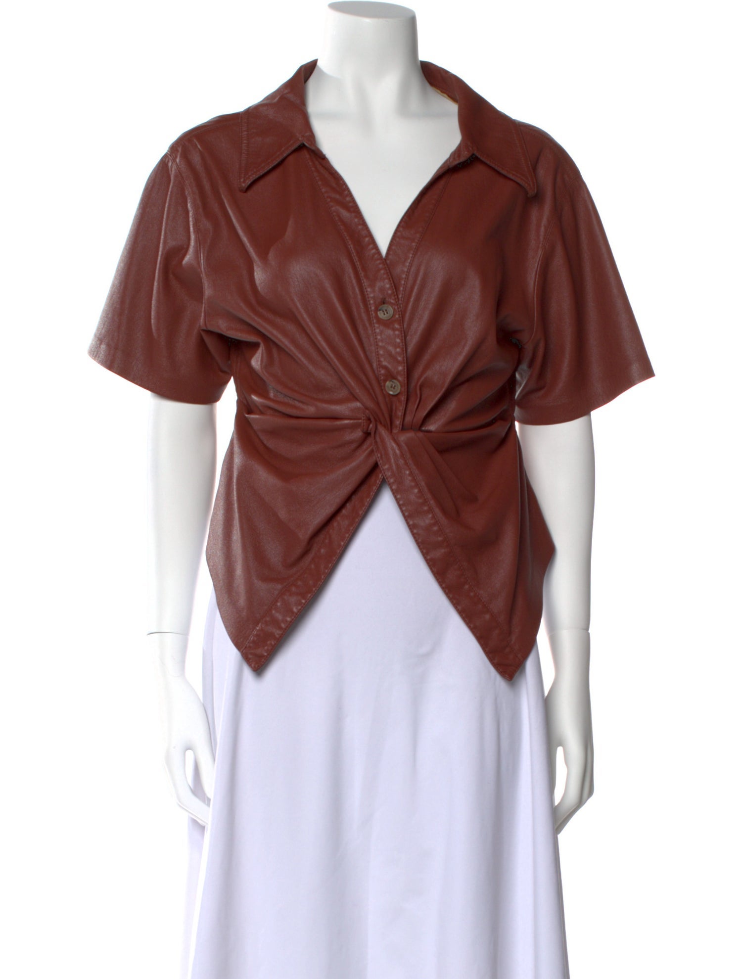 Nanushka Short Sleeve Crop Top