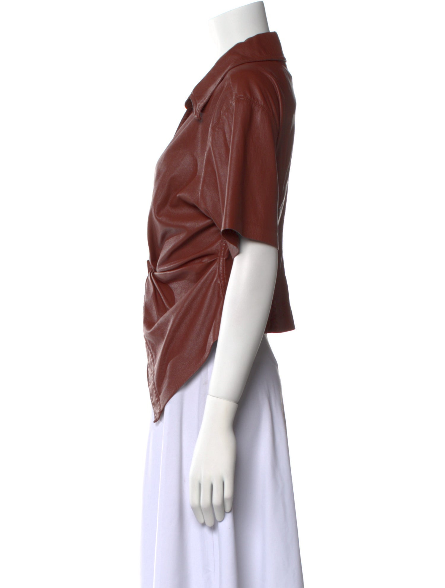 Nanushka Short Sleeve Crop Top