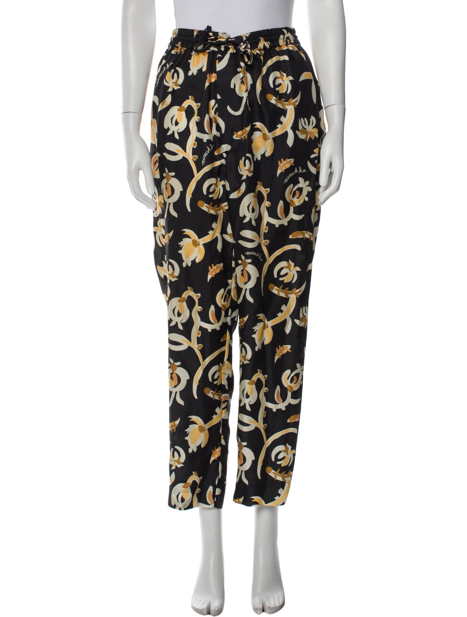 Nanushka Silk Straight Leg Pants