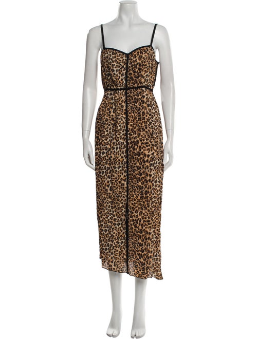 Nanushka Animal Print Long Dress
