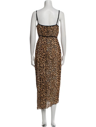 Nanushka Animal Print Long Dress