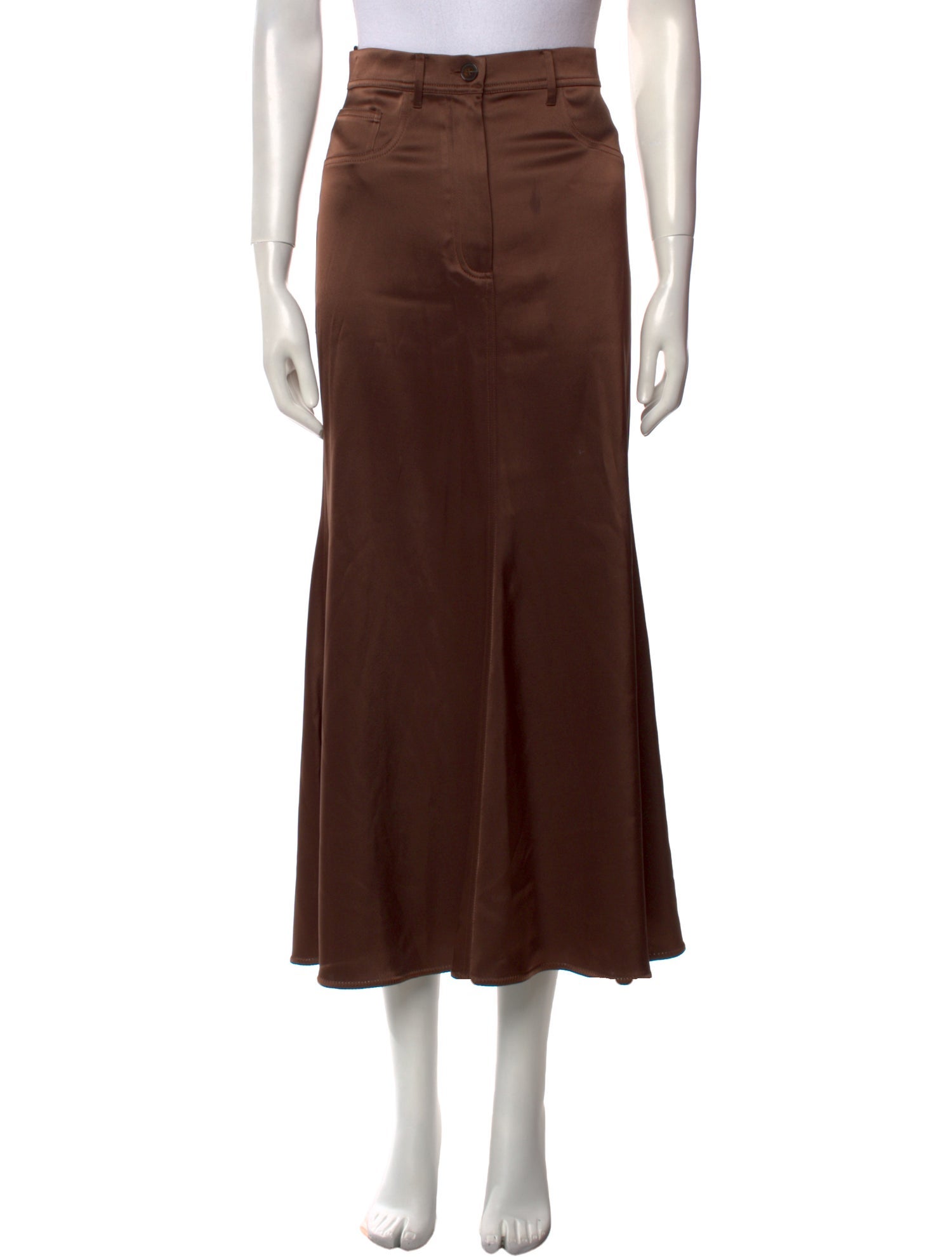 Nanushka Ruffle Embellishment Midi Length Skirt