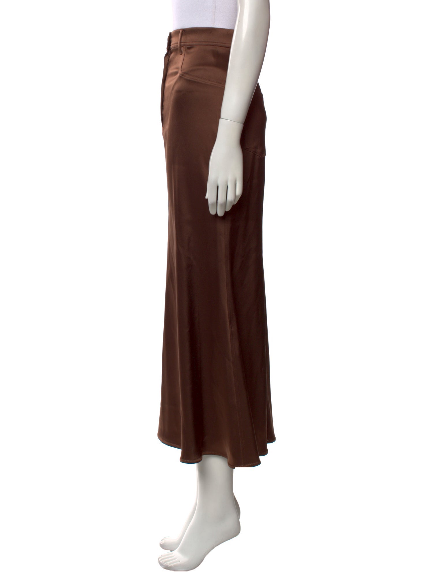 Nanushka Ruffle Embellishment Midi Length Skirt