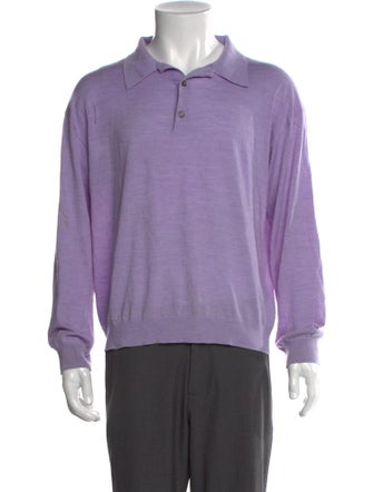 Nanushka Merino Wool Collar Polo Sweater