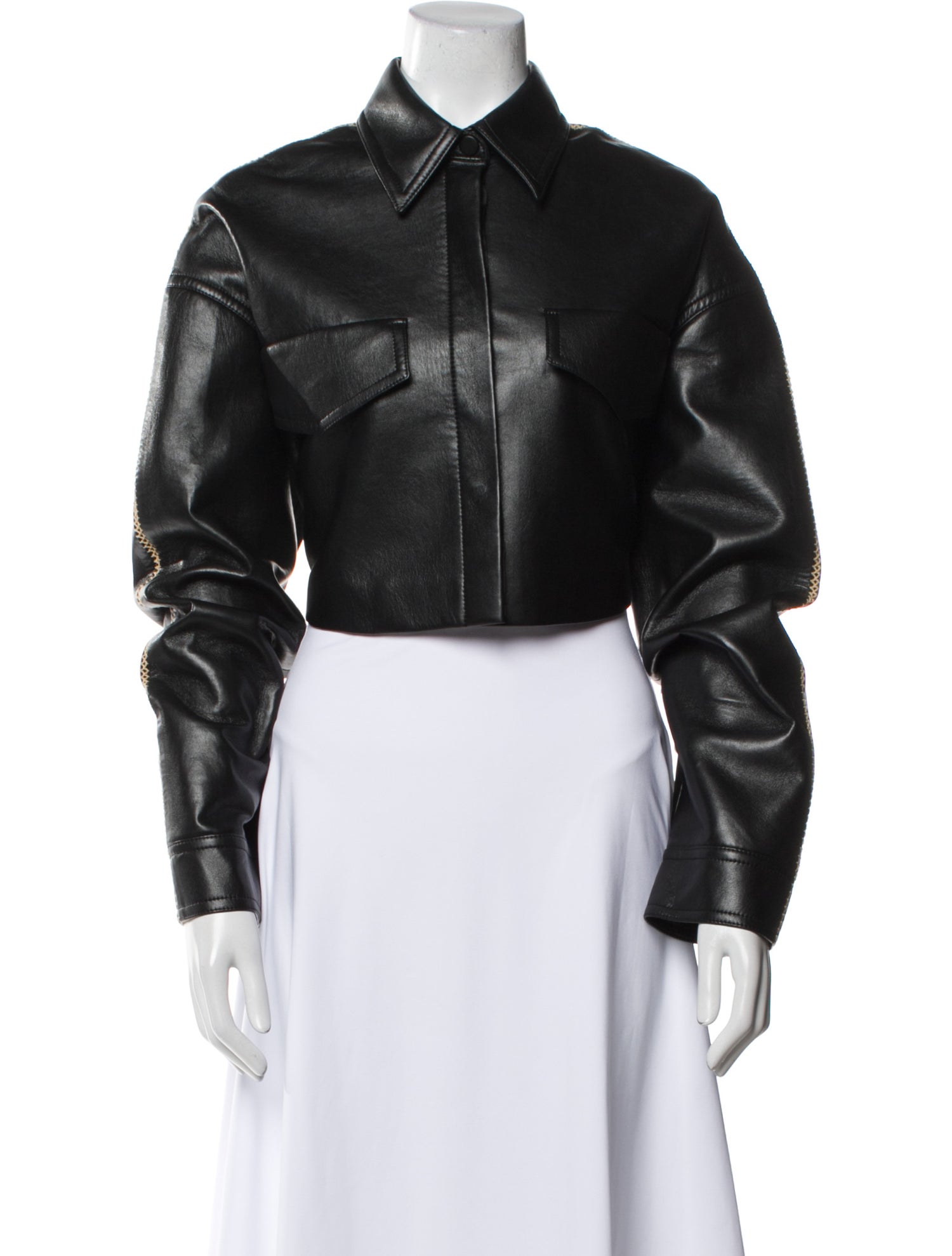 Nanushka Faux Leather Biker Jacket