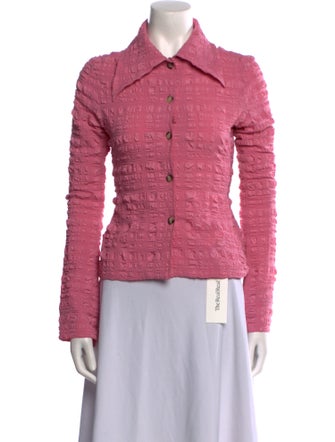 Nanushka Long Sleeve Button-Up Top