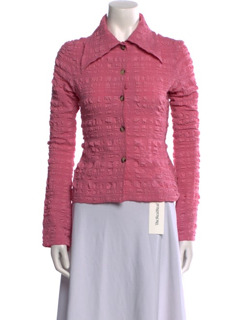 Nanushka Long Sleeve Button-Up Top