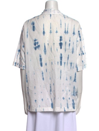 Nanushka Tie-Dye Print V-Neck Tunic