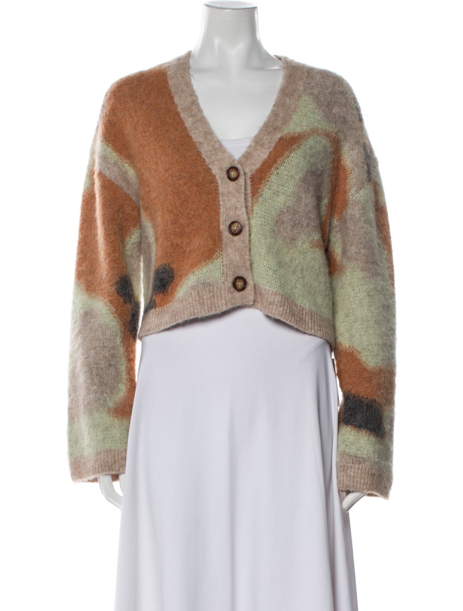 Nanushka Printed V-Neck Sweater w/ Tags