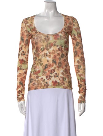 Nanushka Tie-Dye Print Scoop Neck Top