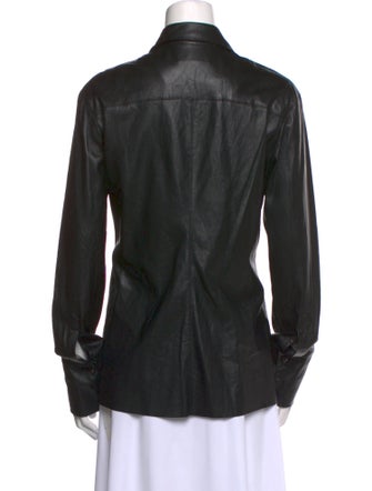 Nanushka Long Sleeve Button-Up Top