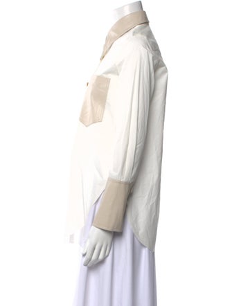 Nanushka Long Sleeve Button-Up Top