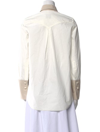Nanushka Long Sleeve Button-Up Top