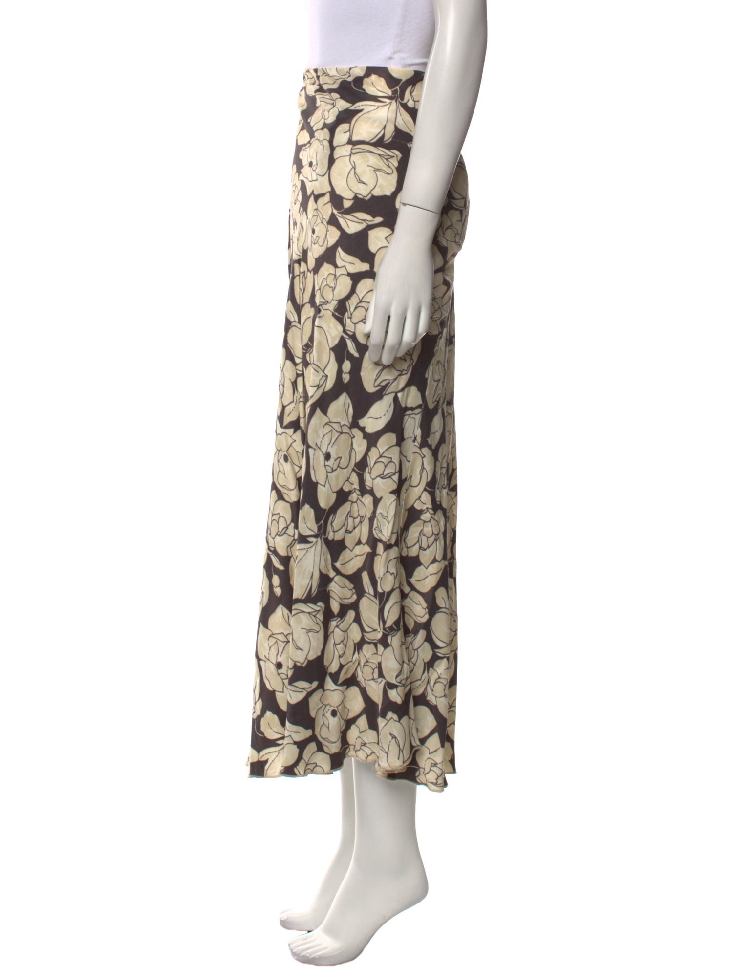 Nanushka Floral Print Midi Length Skirt