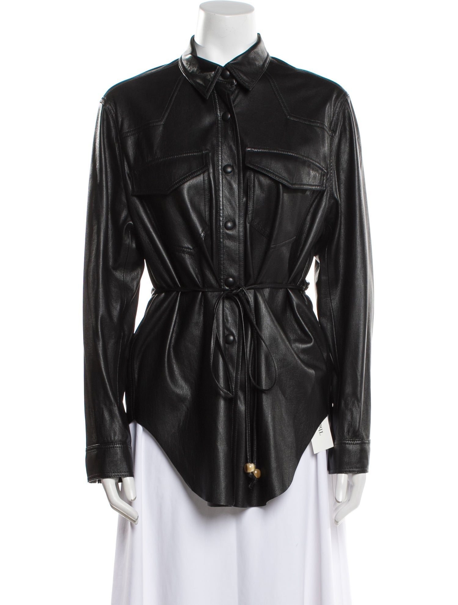 Nanushka Long Sleeve Button-Up Top