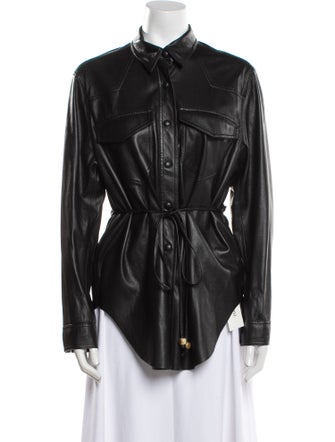 Nanushka Long Sleeve Button-Up Top