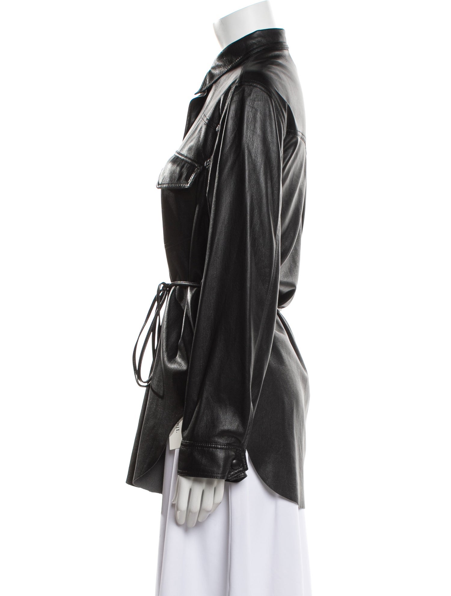 Nanushka Long Sleeve Button-Up Top