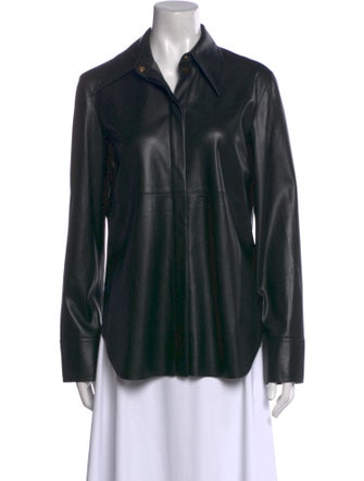 Nanushka Long Sleeve Button-Up Top
