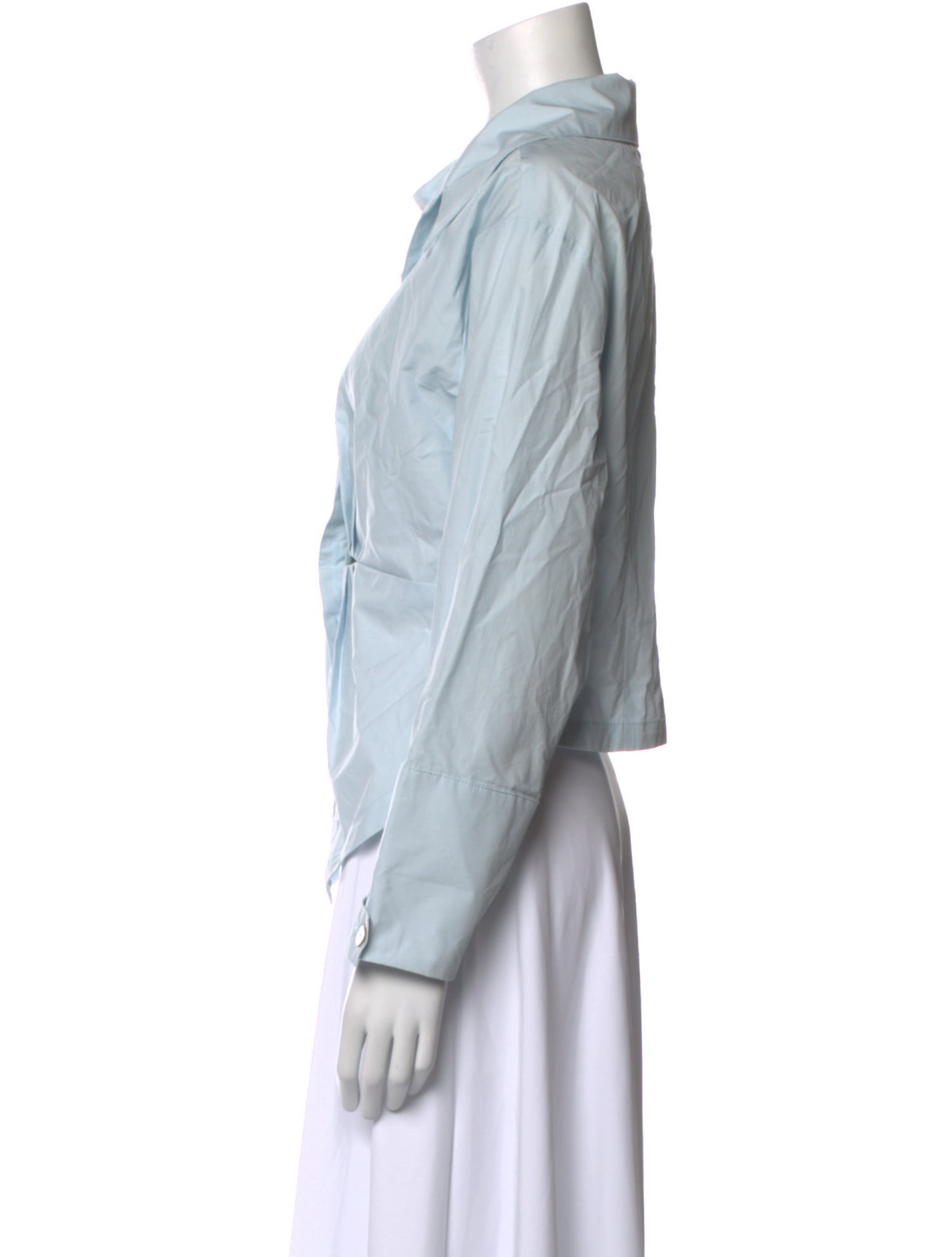 Nanushka Long Sleeve Button-Up Top