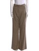 Nanushka Plaid Print Wide Leg Pants