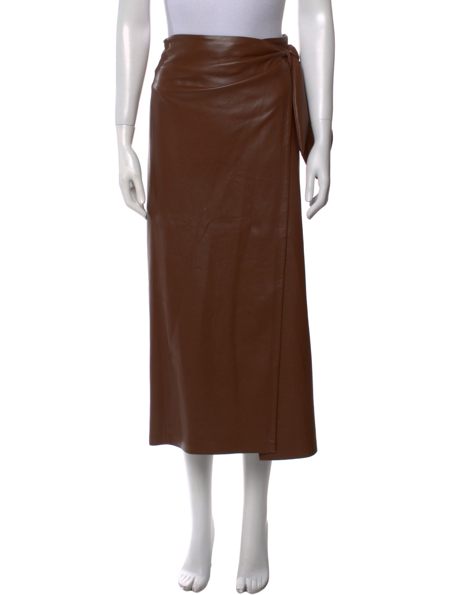 Nanushka Pleated Accents Midi Length Skirt