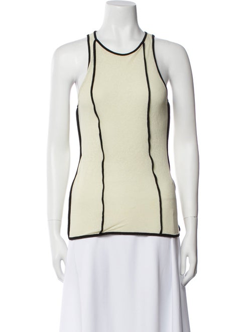 Nanushka Colorblock Pattern Scoop Neck Top
