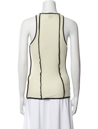 Nanushka Colorblock Pattern Scoop Neck Top